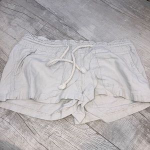 Roxy beach or summer shorts! They are canvas material. Super comfy!